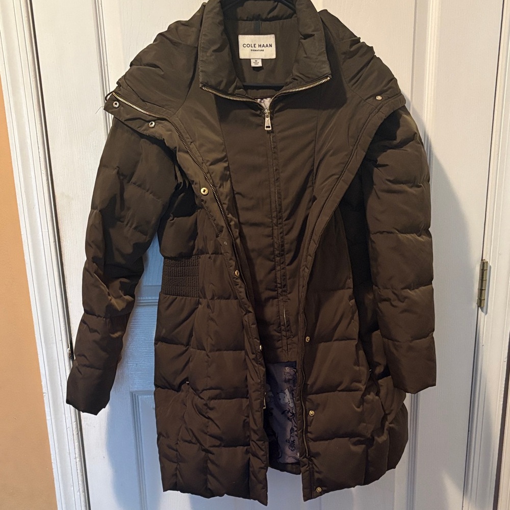 Cole Haan Women's Dark Brown Puffer Jacket